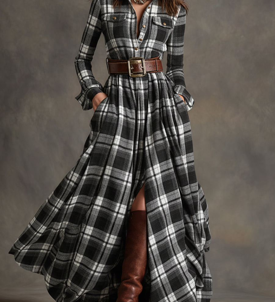 Mireline - Classic Button-Up Shirt Dress