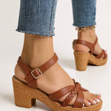 Zuri | Women's Woven Block Heel Cushioned Sandals