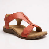 Dove | Women's Flat Cushioned T-Strap Sandals for Walking