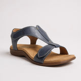 Dove | Women's Flat Cushioned T-Strap Sandals for Walking
