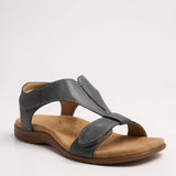 Dove | Women's Flat Cushioned T-Strap Sandals for Walking