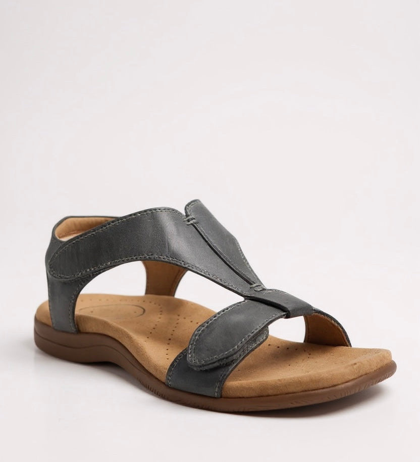 Dove | Women's Flat Cushioned T-Strap Sandals for Walking