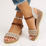 Effie | Women's Woven Cushioned Wedge Sandals