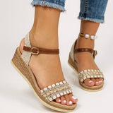 Effie | Women's Woven Cushioned Wedge Sandals
