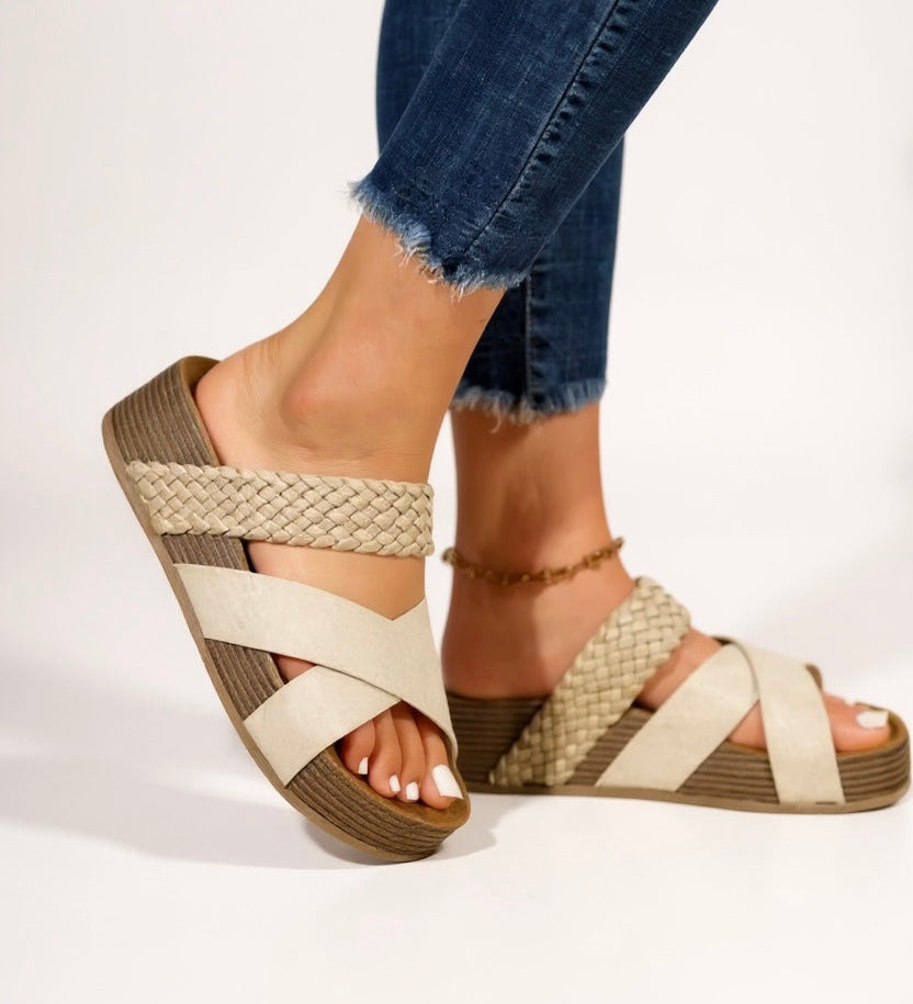 Glade | Women's Woven Platform Cushioned Sandals