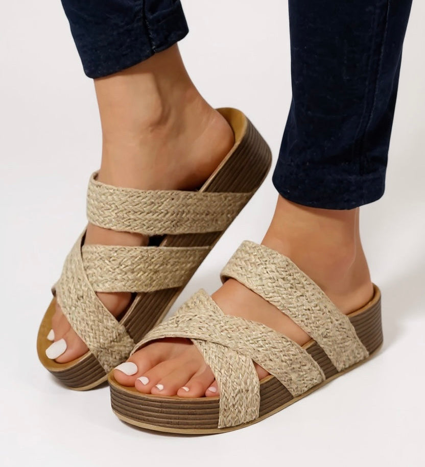 Glade | Women's Woven Platform Cushioned Sandals