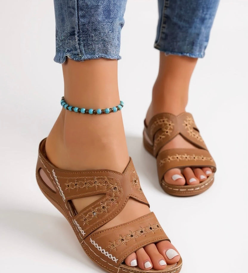 Margaux | Women's Cushioned Slip-On Sandals
