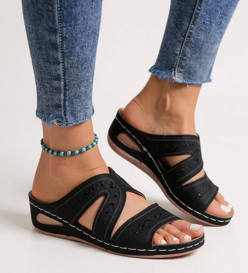 Margaux | Women's Cushioned Slip-On Sandals