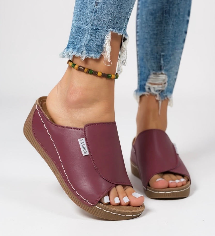 Heather | Women's Platform Cushioned Slides