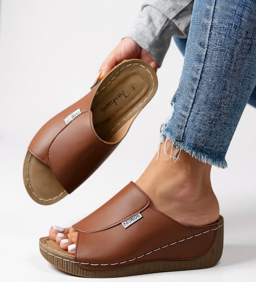 Heather | Women's Platform Cushioned Slides