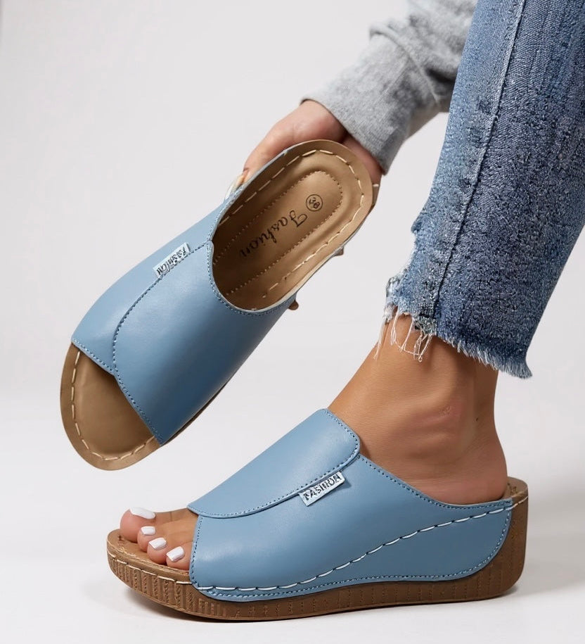 Heather | Women's Platform Cushioned Slides