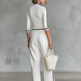 Sport Set with Wide-Leg Drawstring Pants