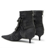Vega - Denim Cargo Design Ankle Boots