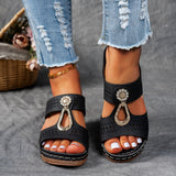 Finley | Women's Orthopedic Rhinestone Flat Sandals