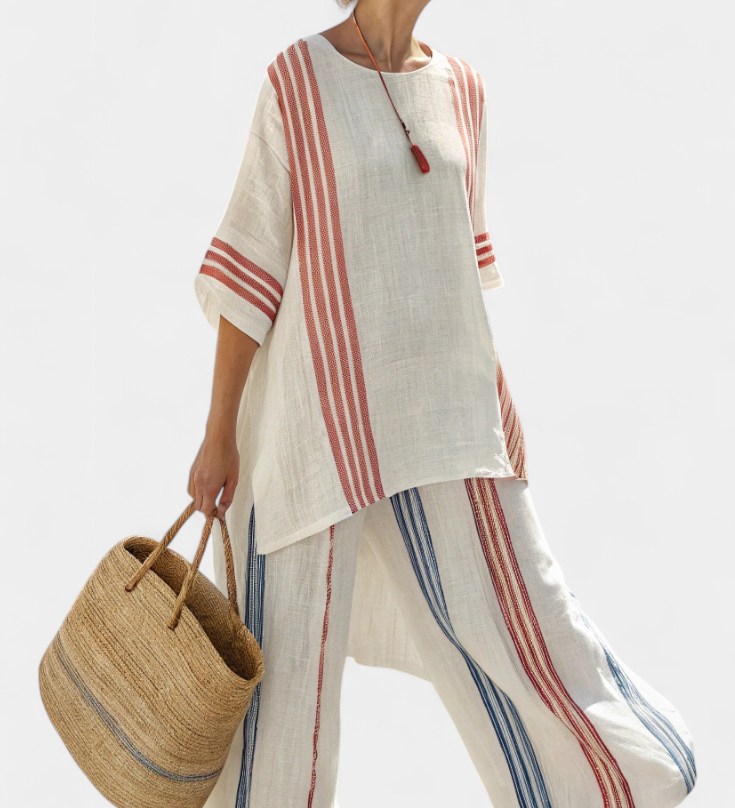 Anzaleira | Elegant Striped Set