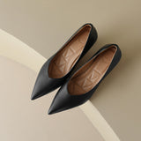 Camille | Women's Pointed Toe Pumps Low Kitten Heel Slip On Shoes