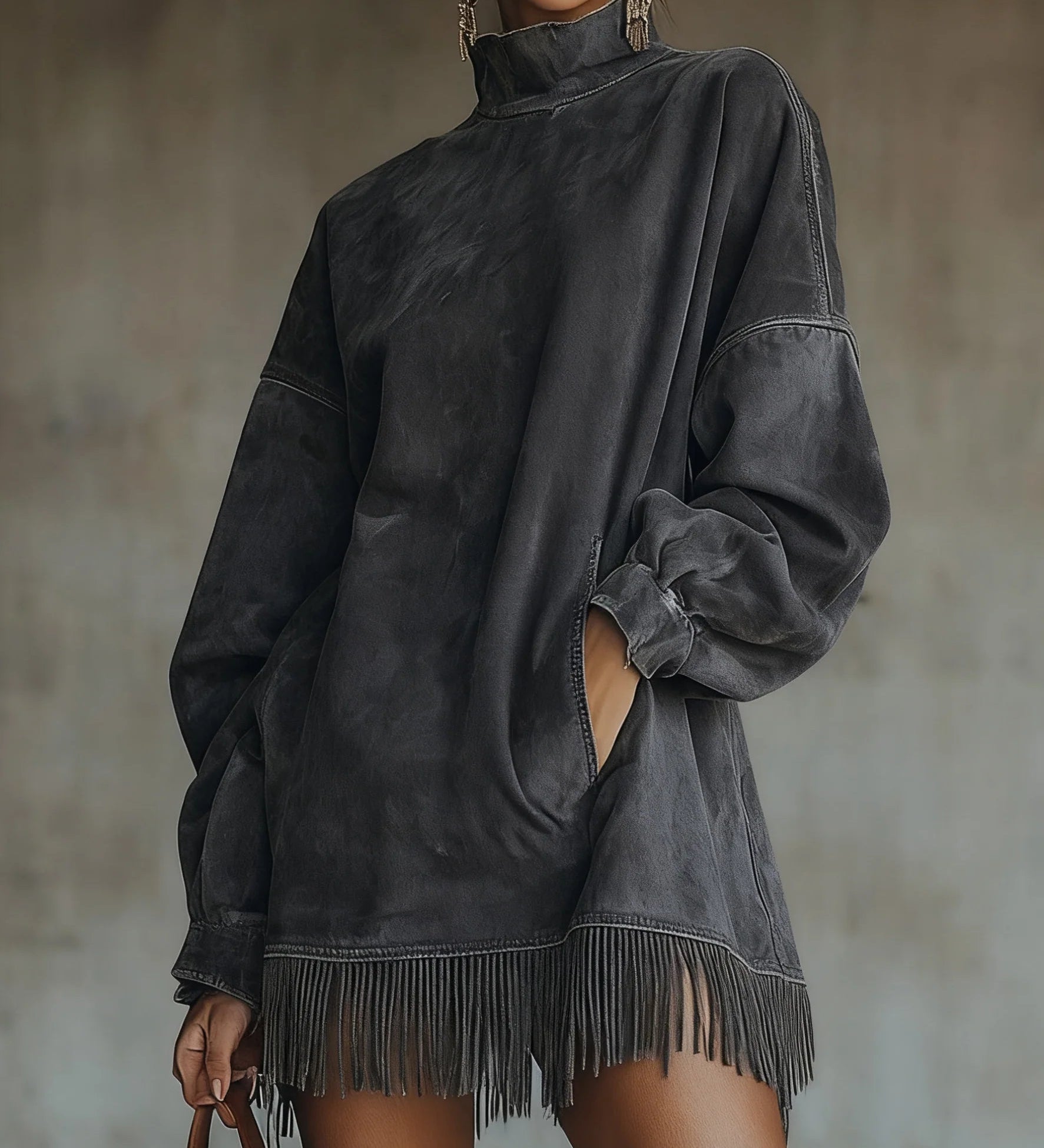 Sheri | Cozy Fringe Dress