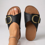 Coral | Women's Cushioned Adjustable Buckle Slides