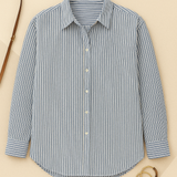 Women’s Button Down Shirt | Elegant V-Neck Lapel