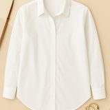 Women’s Button Down Shirt | Elegant V-Neck Lapel