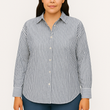 Women’s Button Down Shirt | Elegant V-Neck Lapel