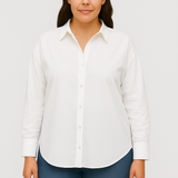 Women’s Button Down Shirt | Elegant V-Neck Lapel