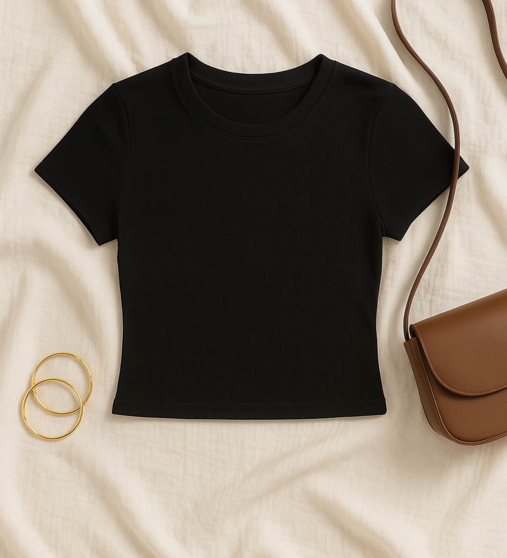 Women’s Baby Tee – Y2K Street Look, Slim-Fit & Trendy