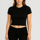 Women’s Baby Tee – Y2K Street Look, Slim-Fit & Trendy