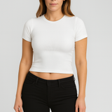 Women’s Baby Tee – Y2K Street Look, Slim-Fit & Trendy