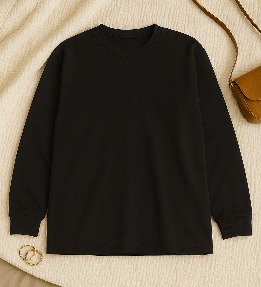 Women T-Shirt –  Round Neck Basic Look, Loose & Comfortable