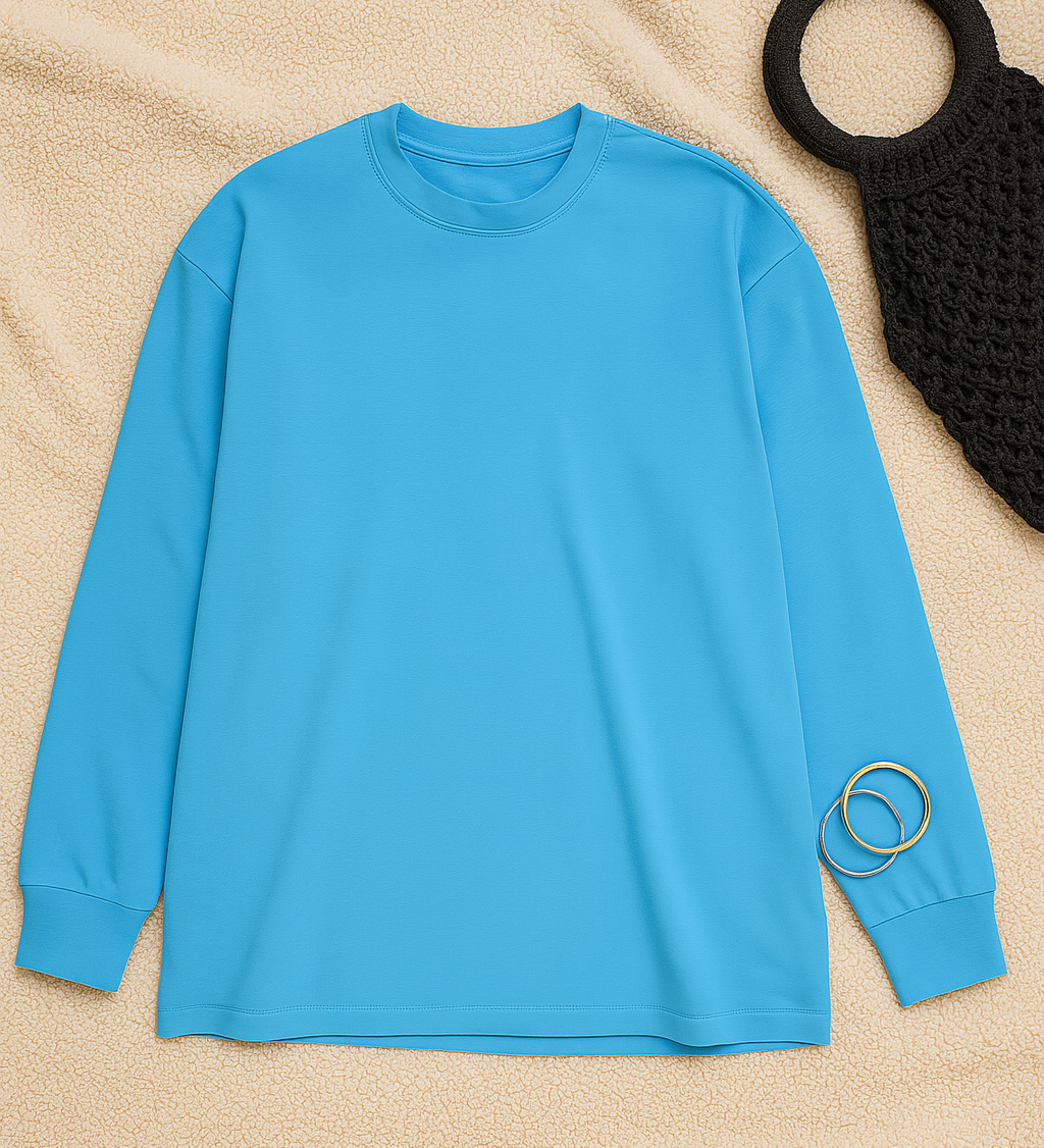 Women T-Shirt –  Round Neck Basic Look, Loose & Comfortable
