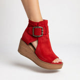 Sofia | Open Wedge Ankle Boots with Modern Design