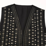 Celestia™ | Sequin Pattern Boho Vest