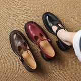 Rowena | Women's Chunky Block Heel Mary Jane Pumps Round Toe Strap