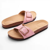 Flora | Women's Flat Adjustable Buckle Sandals