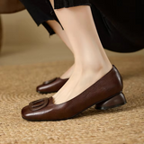 Sophia | Elegant Flat Leather Shoes