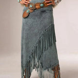 Sheeva™ | A-Line Maxi Fringe Skirt