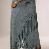 Sheeva™ | A-Line Maxi Fringe Skirt