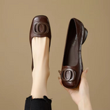 Sophia | Elegant Flat Leather Shoes