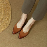 Harriet | Women's Block Heel Pumps Pointed Toe Slip On Work Shoes