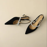 Seraphina | Women's Crystal Strap Slingback Heels Pointed Toe Pumps