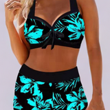 Veronica | Women's High Waist Floral Swimsuit for Beach