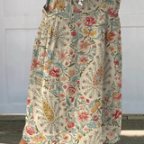 Nilva™ | Vintage Floral Art Printed Pocket Skirt