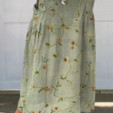 Jaizy™ | Retro Floral Art Elastic waistband Pocket Skirt