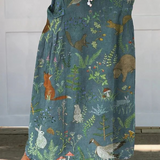 Rosil™ | Retro Floral Animals Art Casual Pocket Skirt
