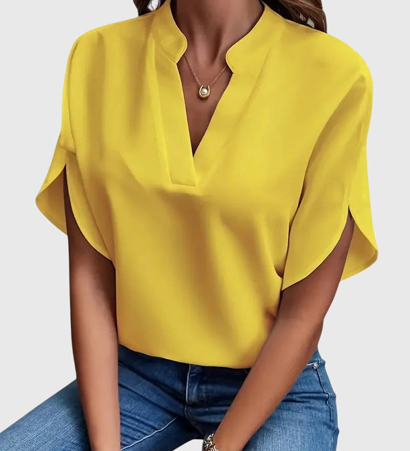 Beatrix™ | Soft and Elegant V-Neck Shirt