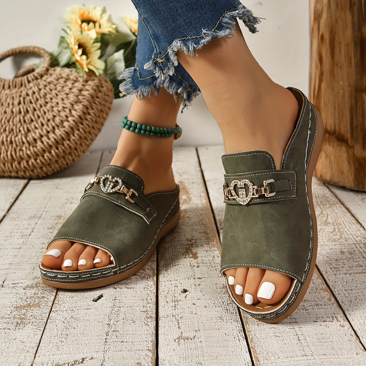 Alexandra | Women's Flat Adjustable Sandals