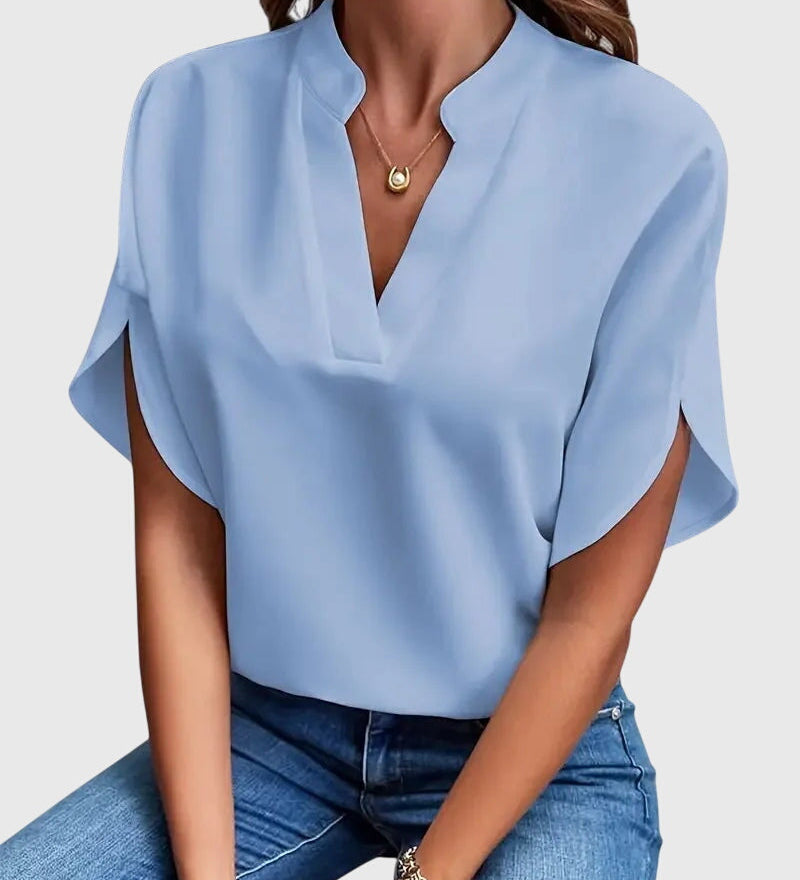 Beatrix™ | Soft and Elegant V-Neck Shirt