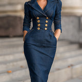 Brookelyn | Denim Midi Dress