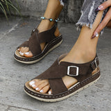 Aurelia | Women's Double Buckle Platform Sandals